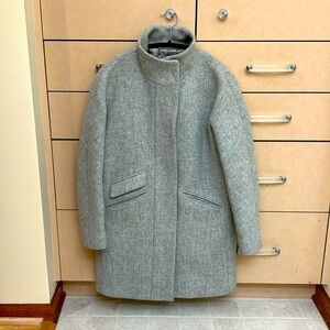 J. Crew Italian Wool Light Grey Coat